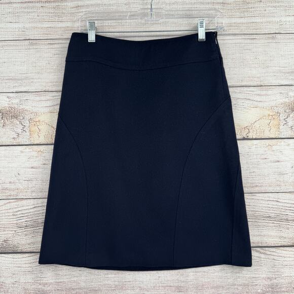 Tory Burch Skirt Womens 0 Black Wool Lined Classic Work Career A Line Office - Picture 1 of 12